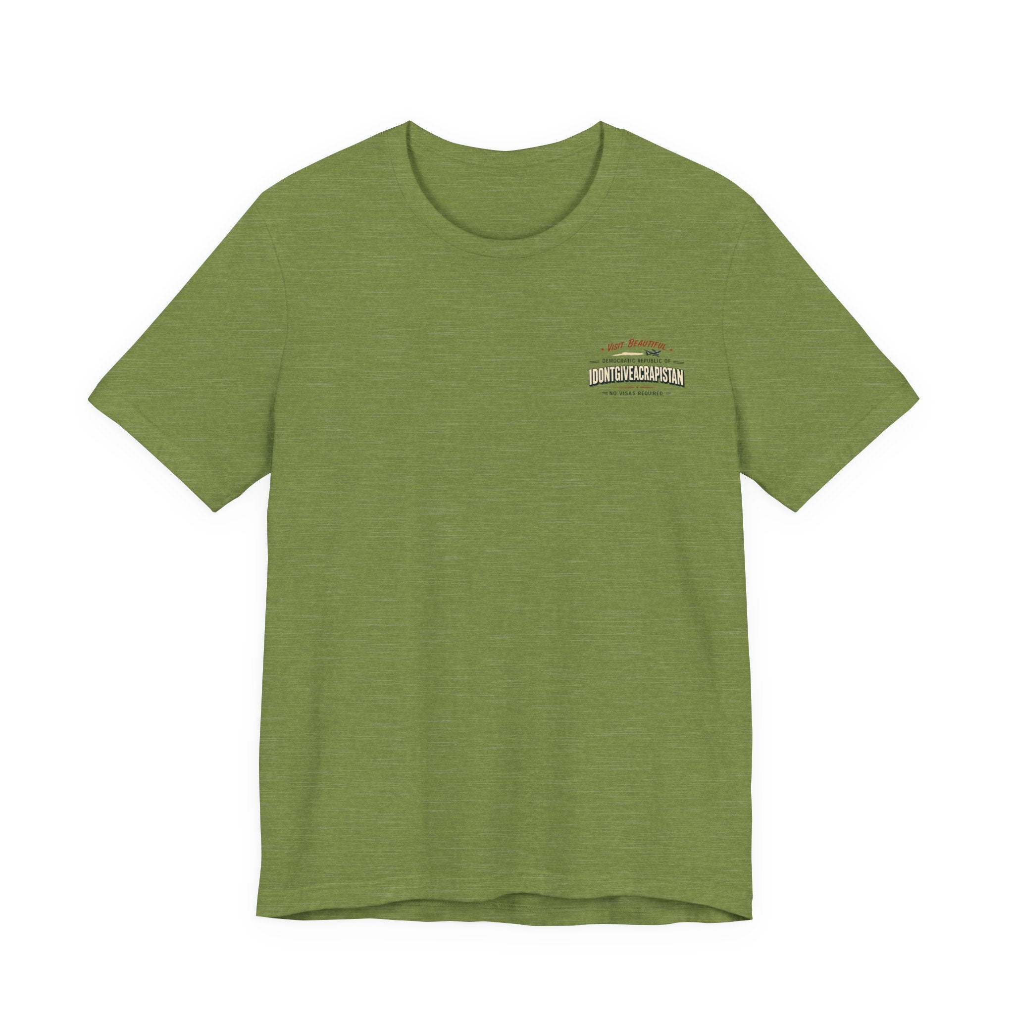 Vacation Poster T-Shirt — "I DONTGIVEACRAPISTAN" Retro Travel Graphic Tee
