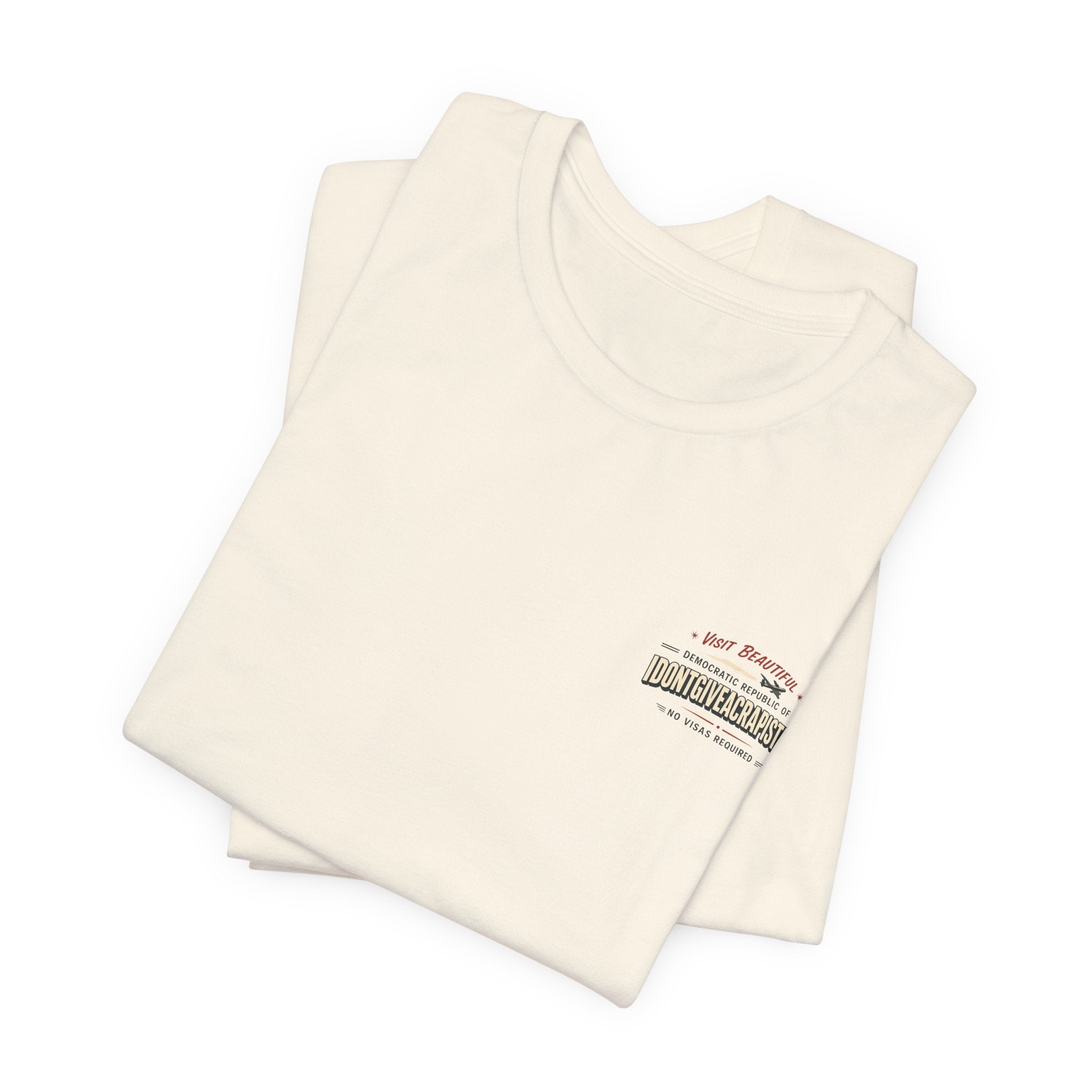 Vacation Poster T-Shirt — "I DONTGIVEACRAPISTAN" Retro Travel Graphic Tee
