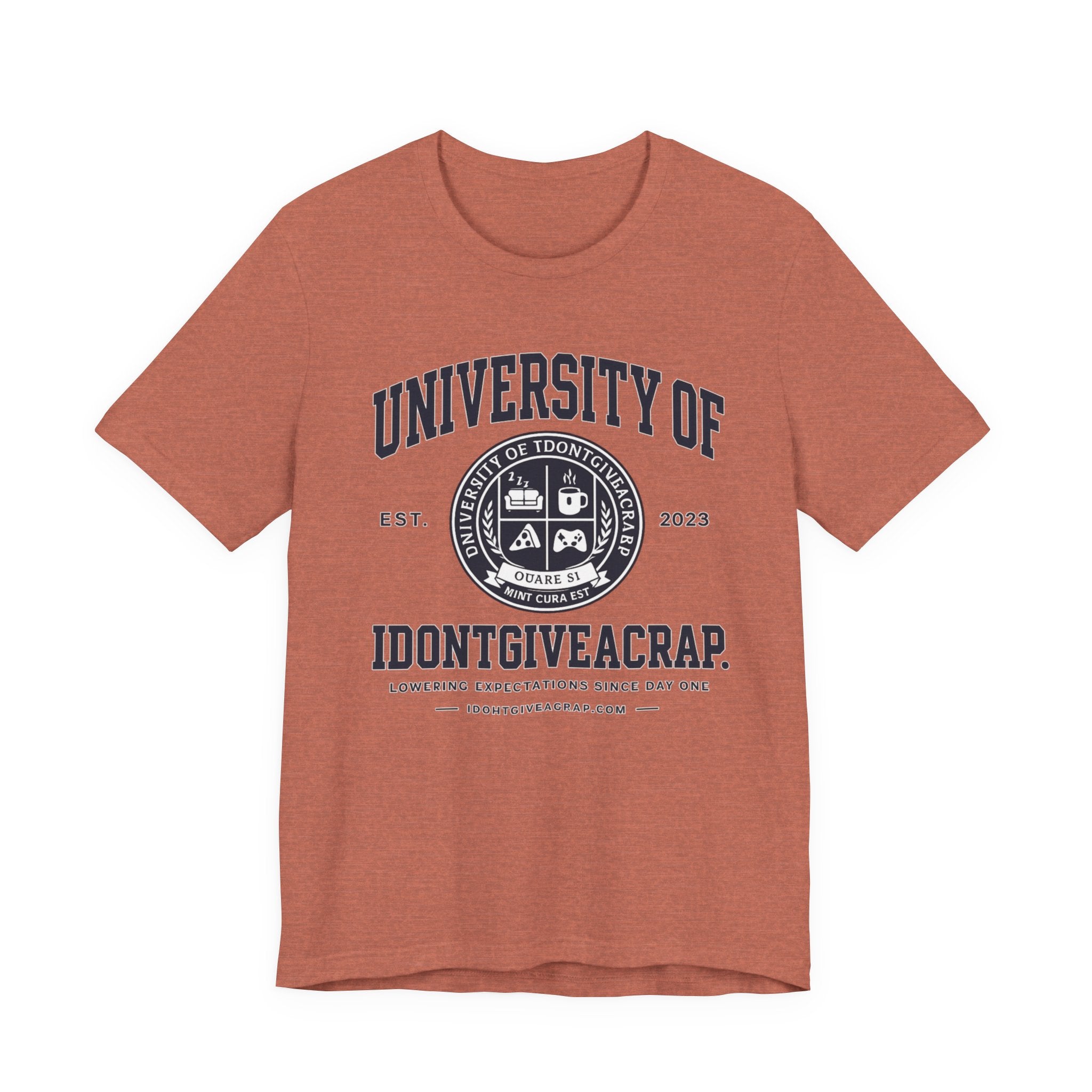 T‑Shirt — “University of IDONTGIVEACRAP” Vintage Collegiate Tee