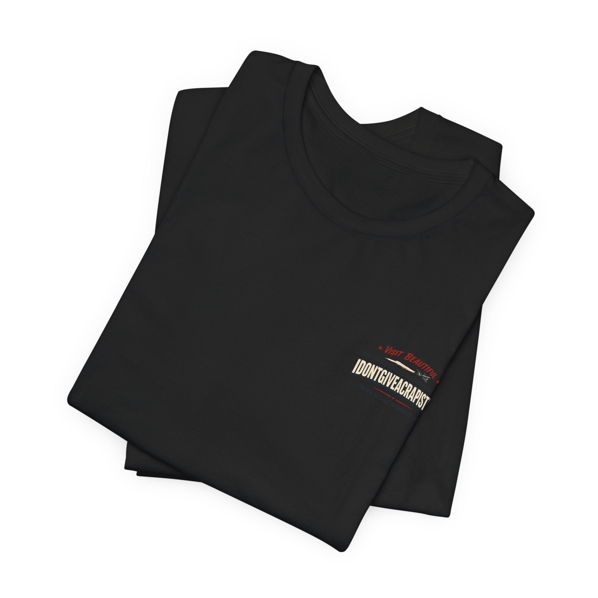 Vacation Poster T-Shirt — "I DONTGIVEACRAPISTAN" Retro Travel Graphic Tee