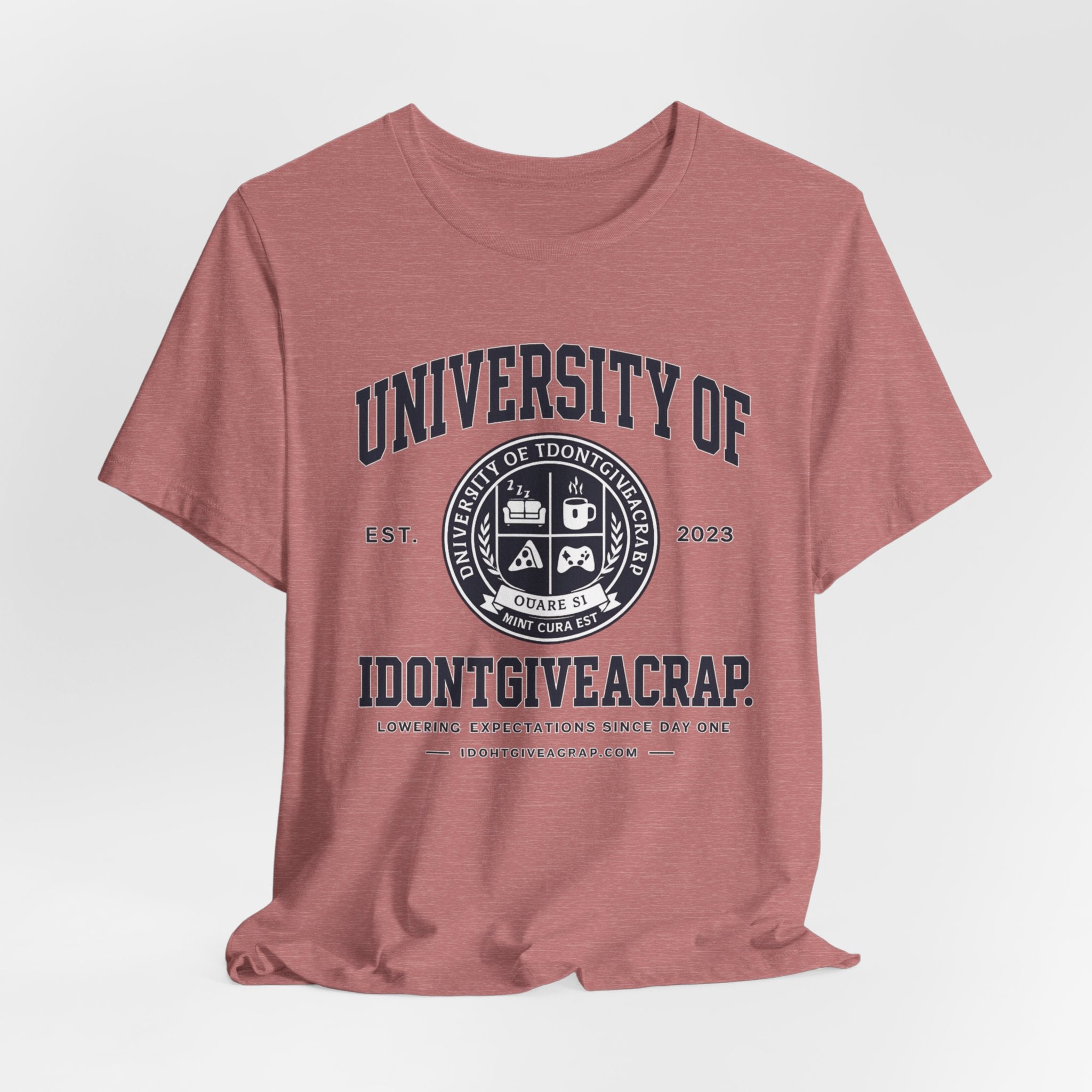 T‑Shirt — “University of IDONTGIVEACRAP” Vintage Collegiate Tee