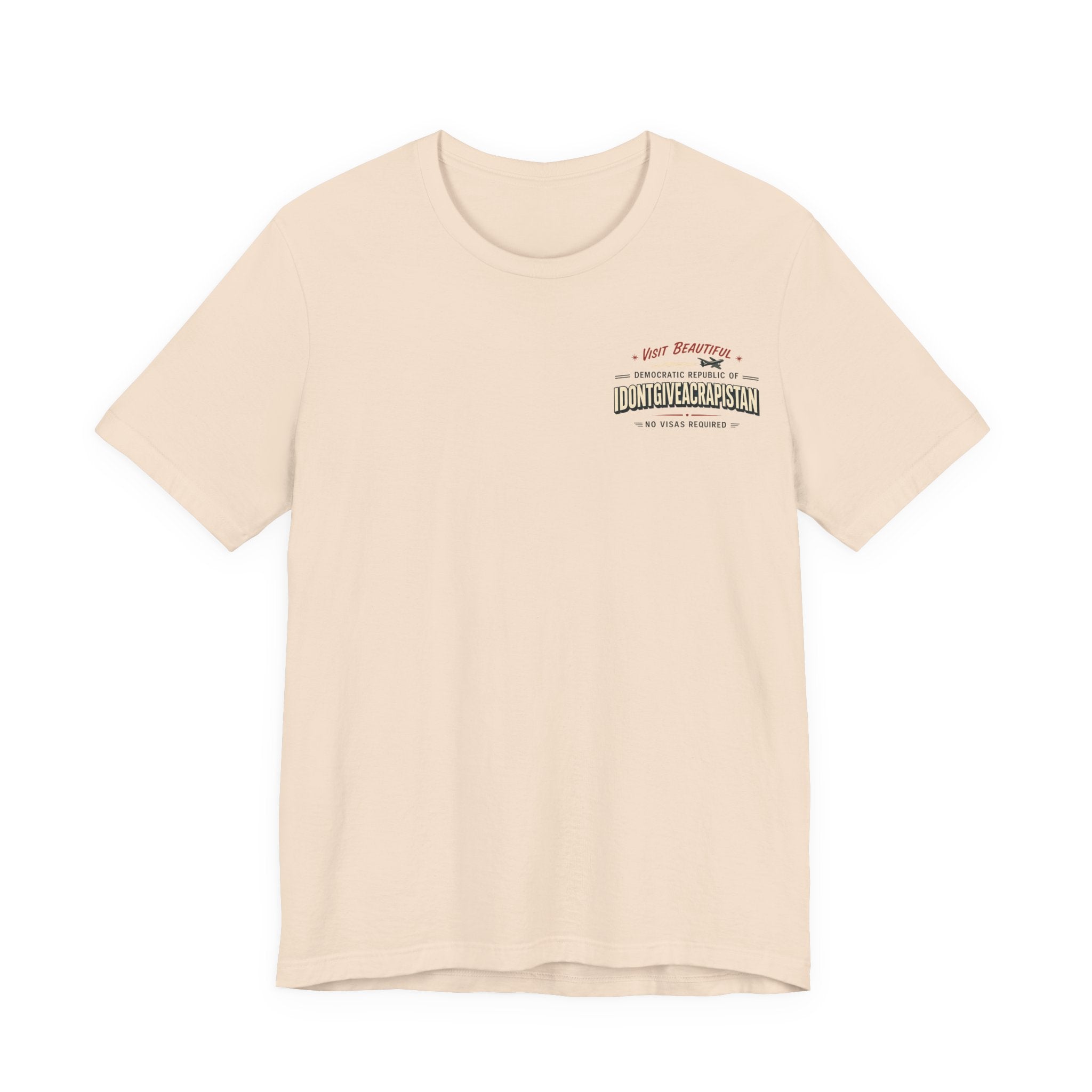 ManCation Vintage Travel Poster Tee — "Visit Idontgiveacrapistan" Graphic T-Shirt
