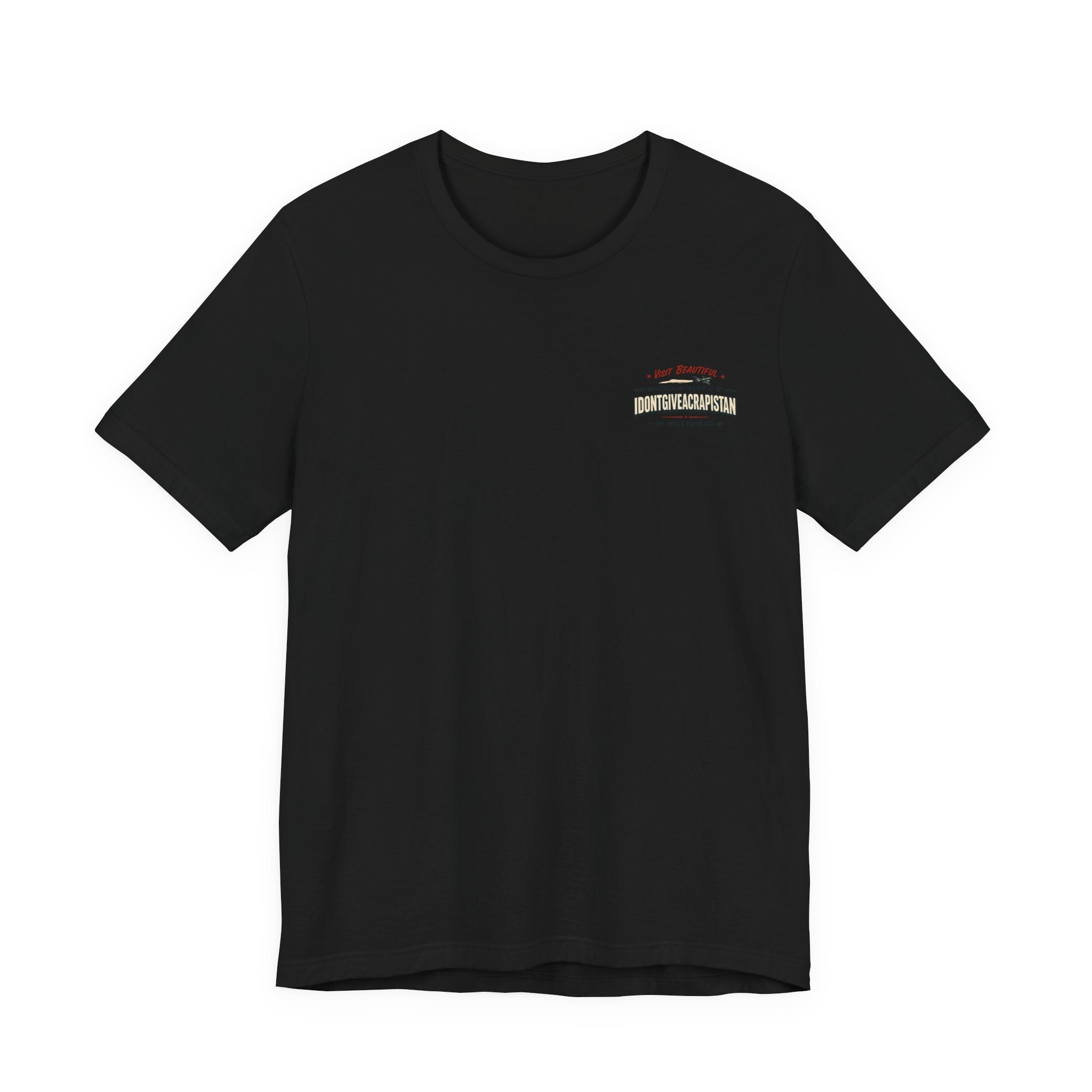 Vacation Poster T-Shirt — "I DONTGIVEACRAPISTAN" Retro Travel Graphic Tee