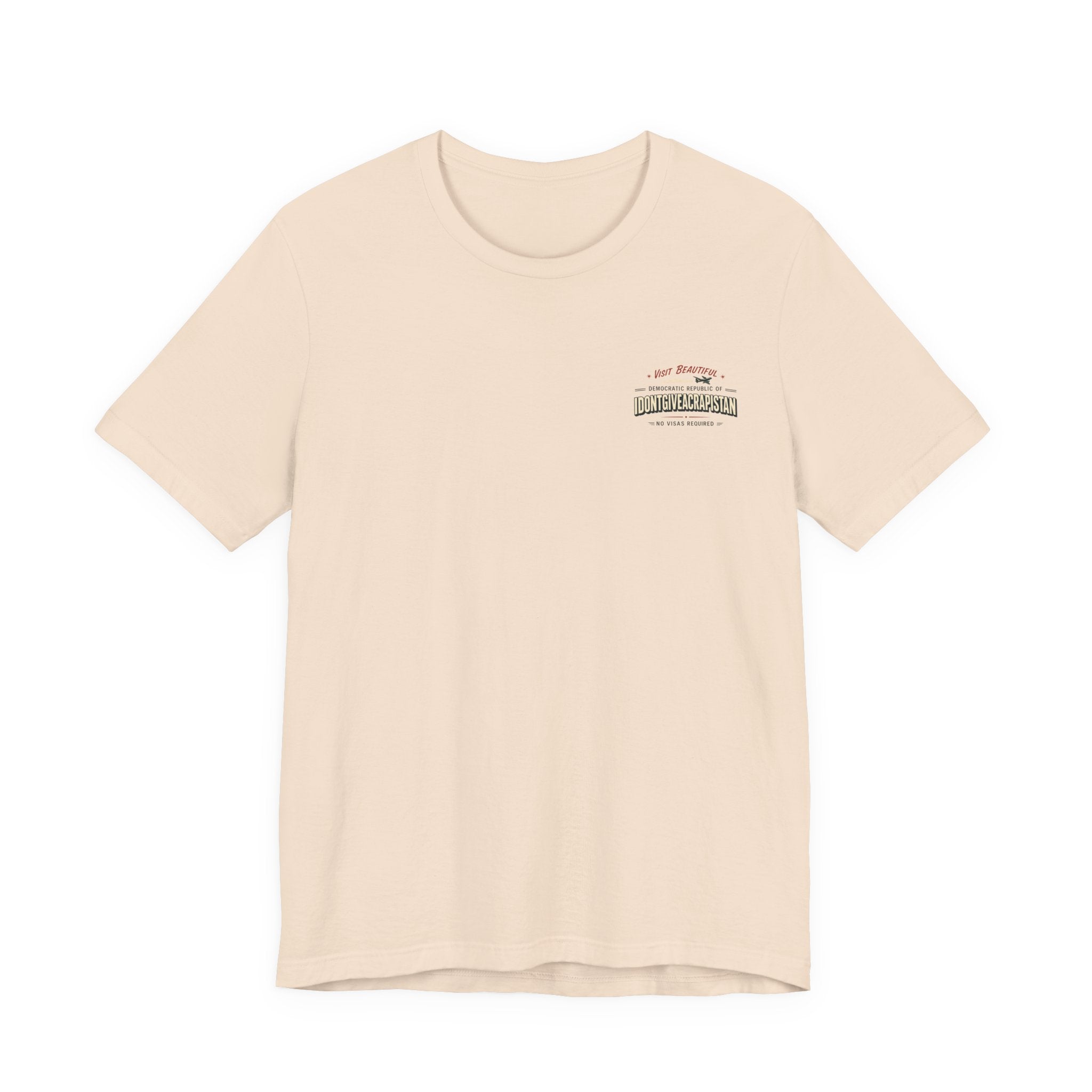 Vacation Poster T-Shirt — "I DONTGIVEACRAPISTAN" Retro Travel Graphic Tee