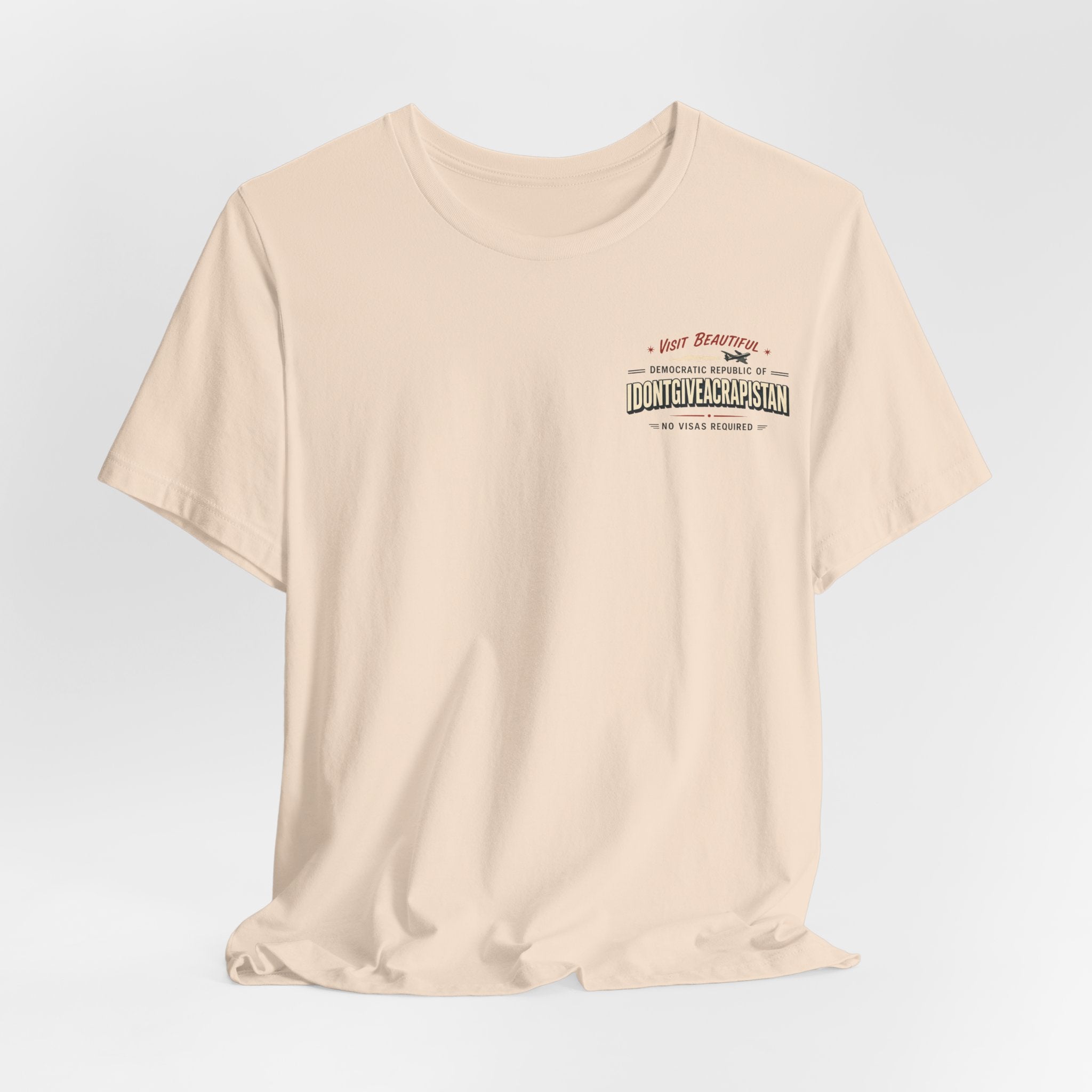 ManCation Vintage Travel Poster Tee — "Visit Idontgiveacrapistan" Graphic T-Shirt