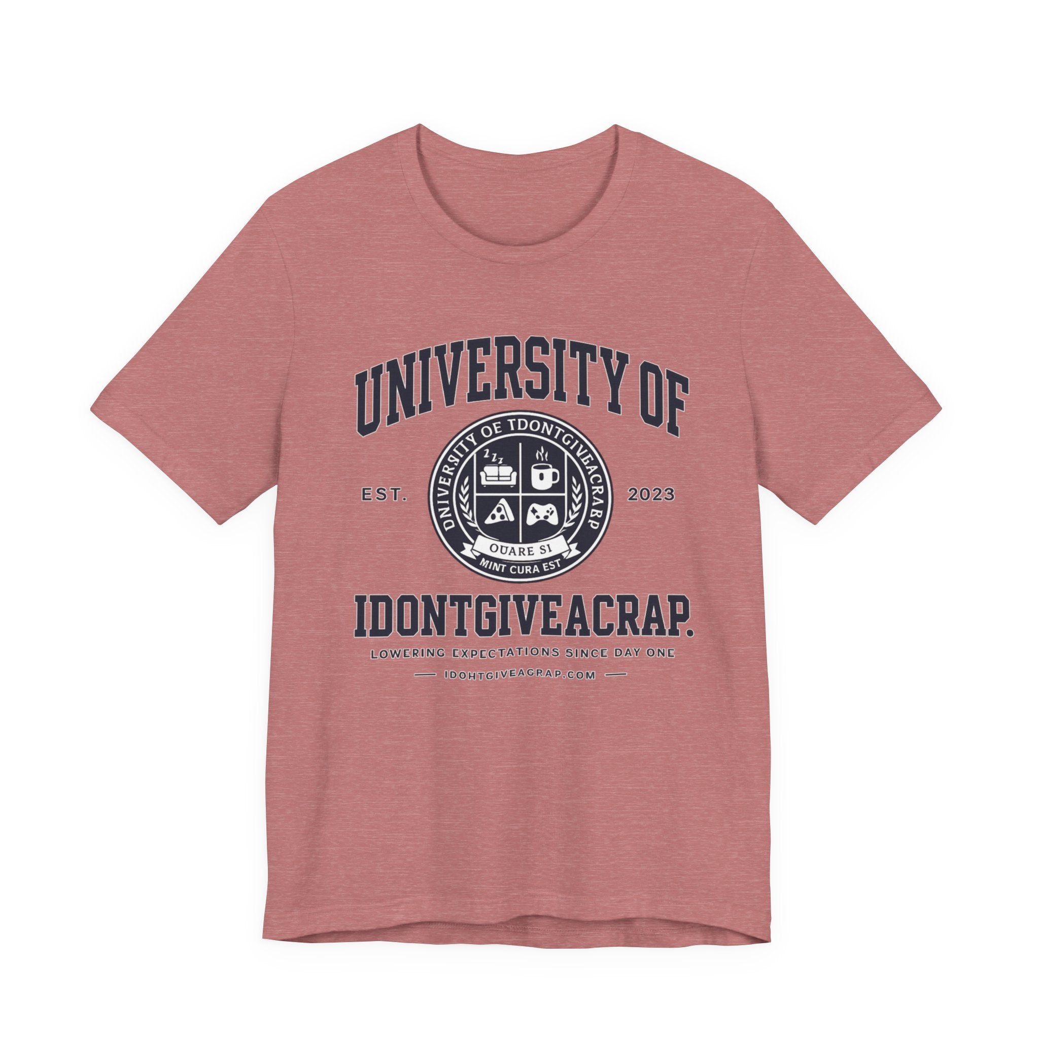 T‑Shirt — “University of IDONTGIVEACRAP” Vintage Collegiate Tee