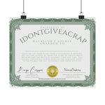 University of IDONTGIVEACRAP Bachelor's Degree