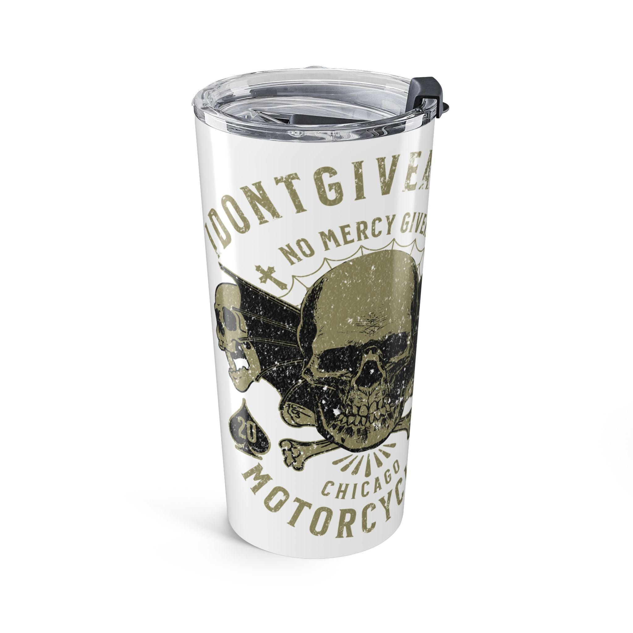 IDontGiveACrap Motorcycles Tumbler – White Edition