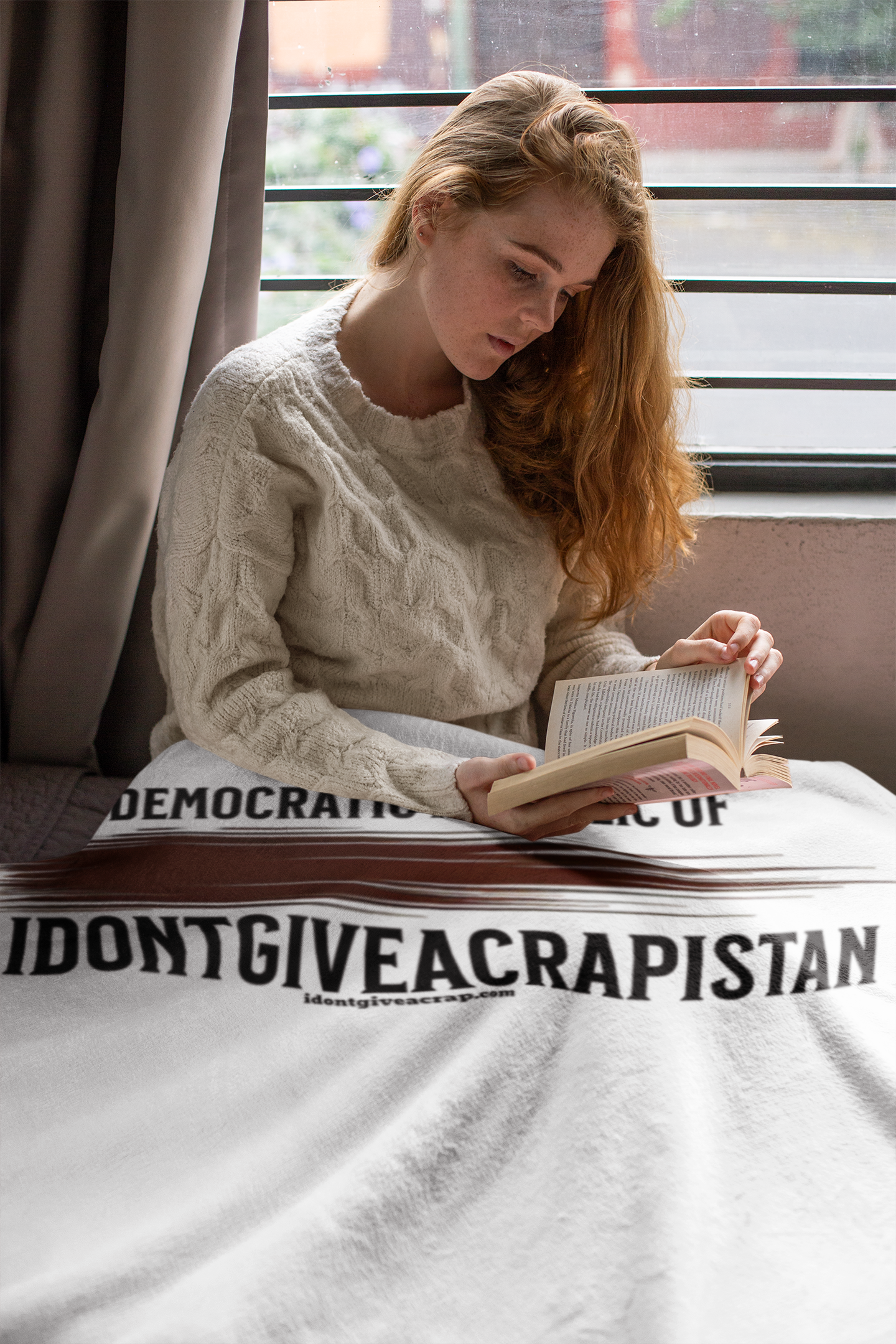 Democratic Republic of Idontgiveacrap Fleece Blanket