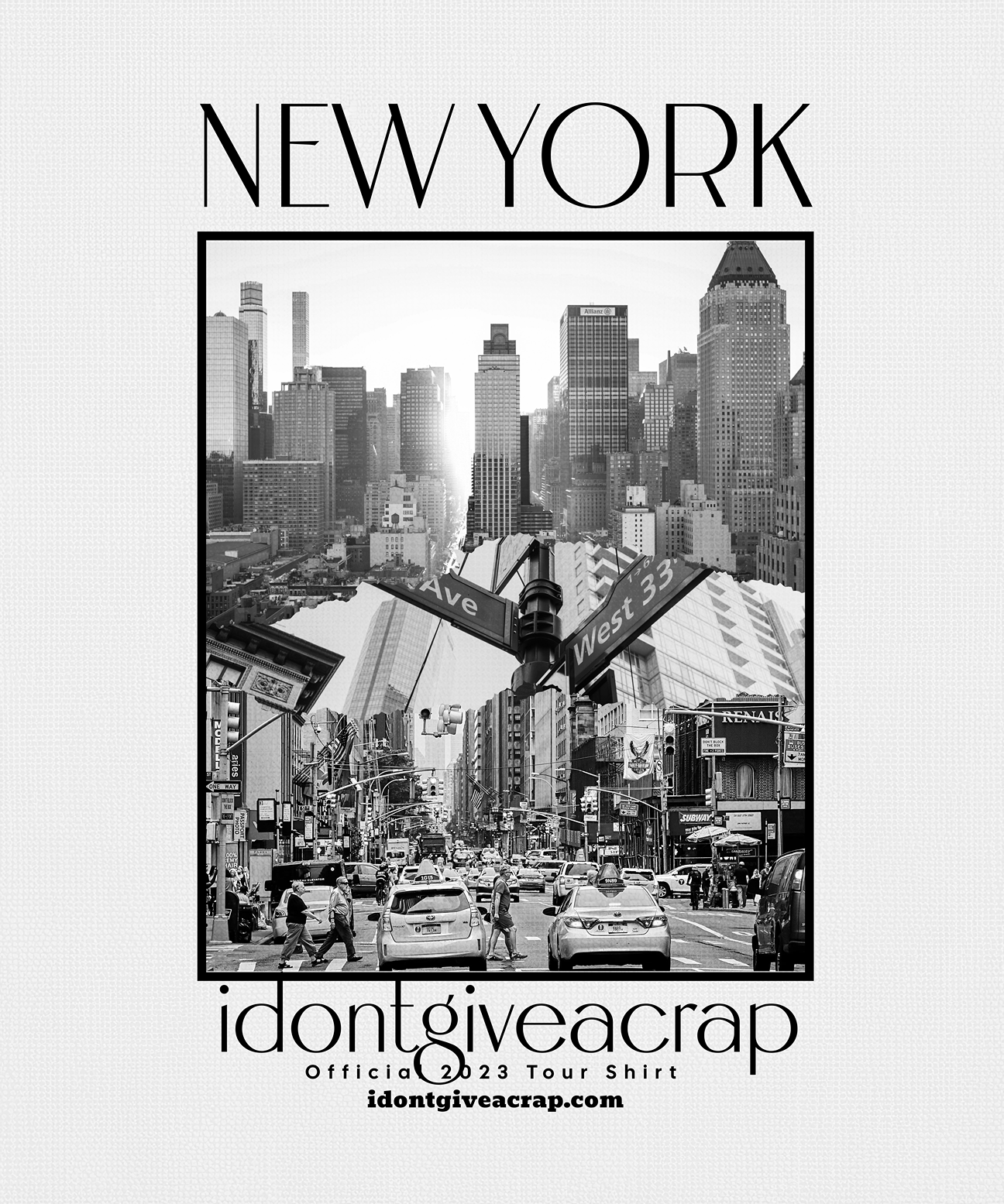 idontgiveacrap - New York Official 2023 Tour Shirt