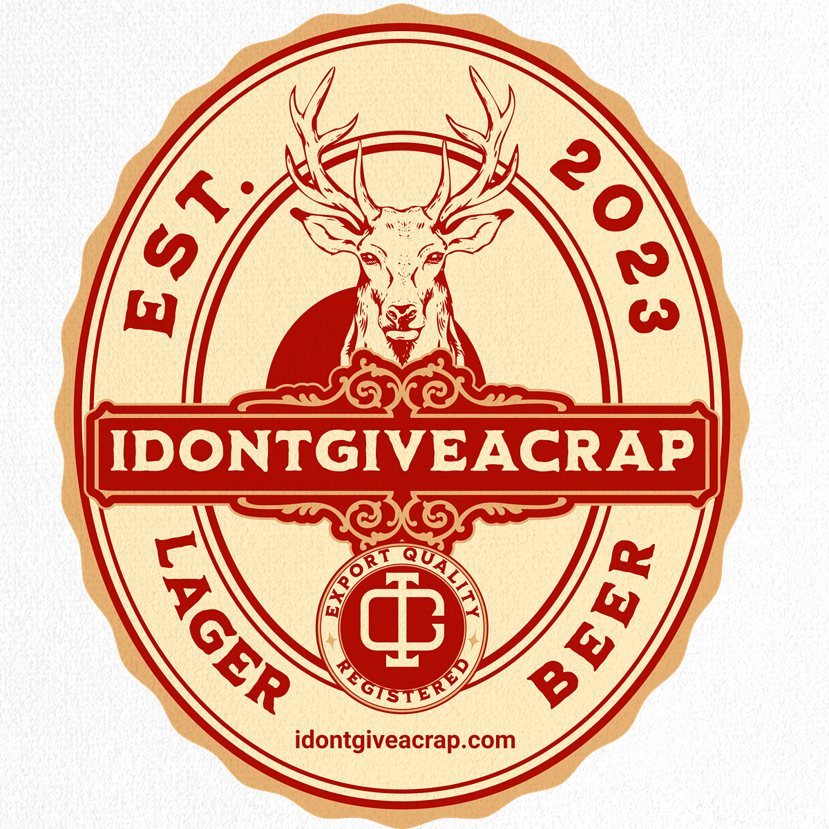 IDONTGIVEACRAP Stag Lager Bar Design Shirt