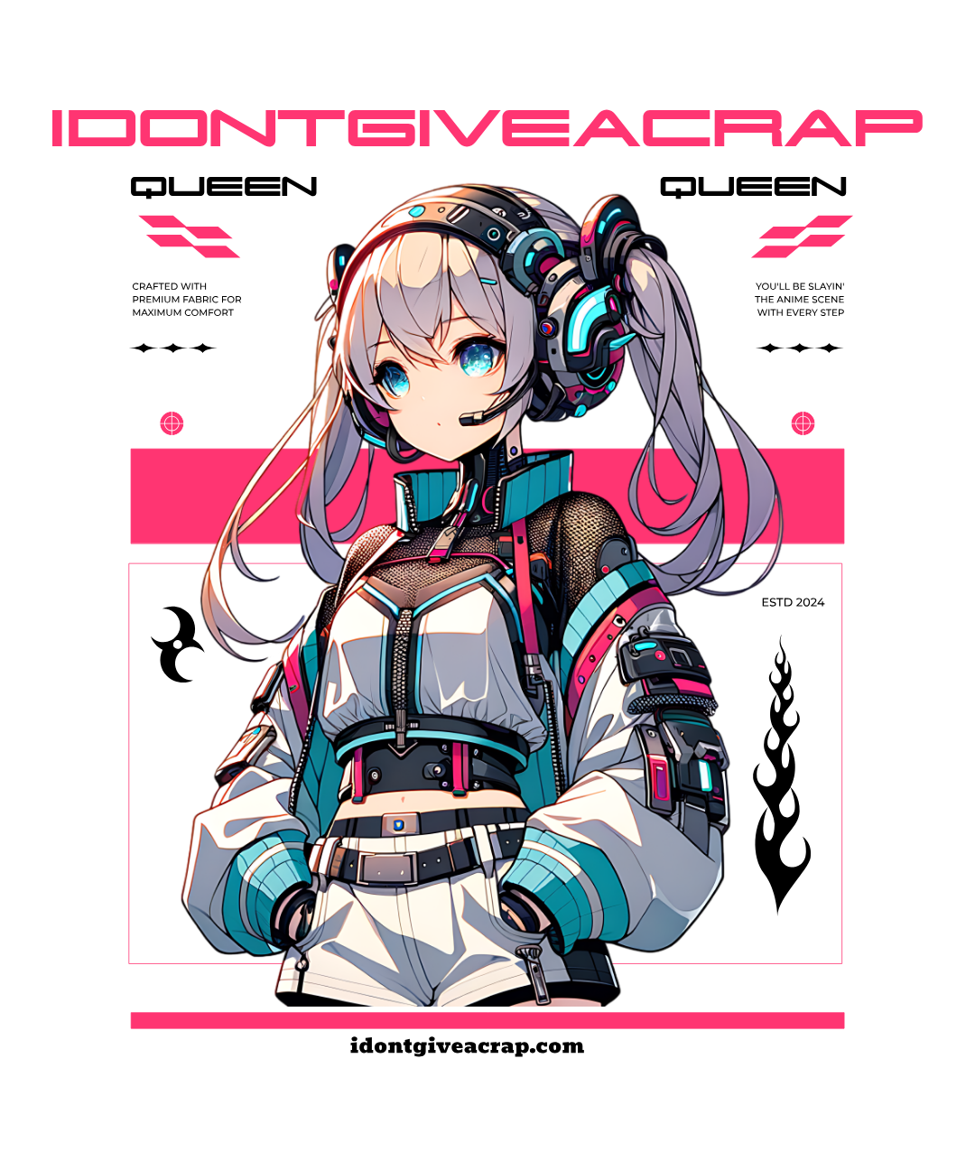 Anime Queen IDONTGIVEACRAP Design