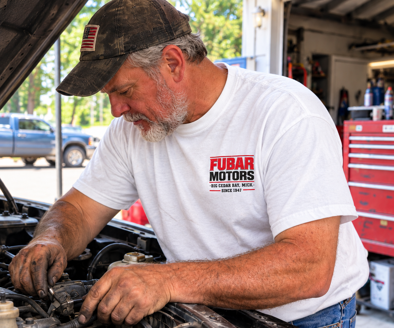 FUBAR Motors Official Employee Shirt – Big Cedar Bay
