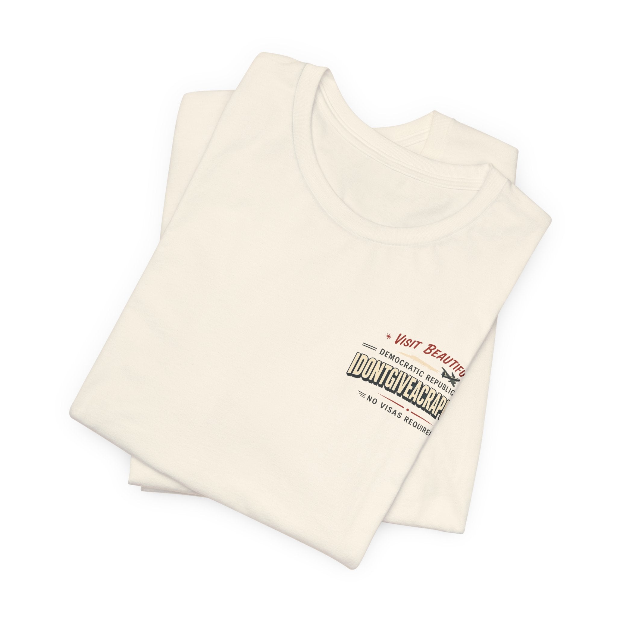 ManCation Vintage Travel Poster Tee — "Visit Idontgiveacrapistan" Graphic T-Shirt