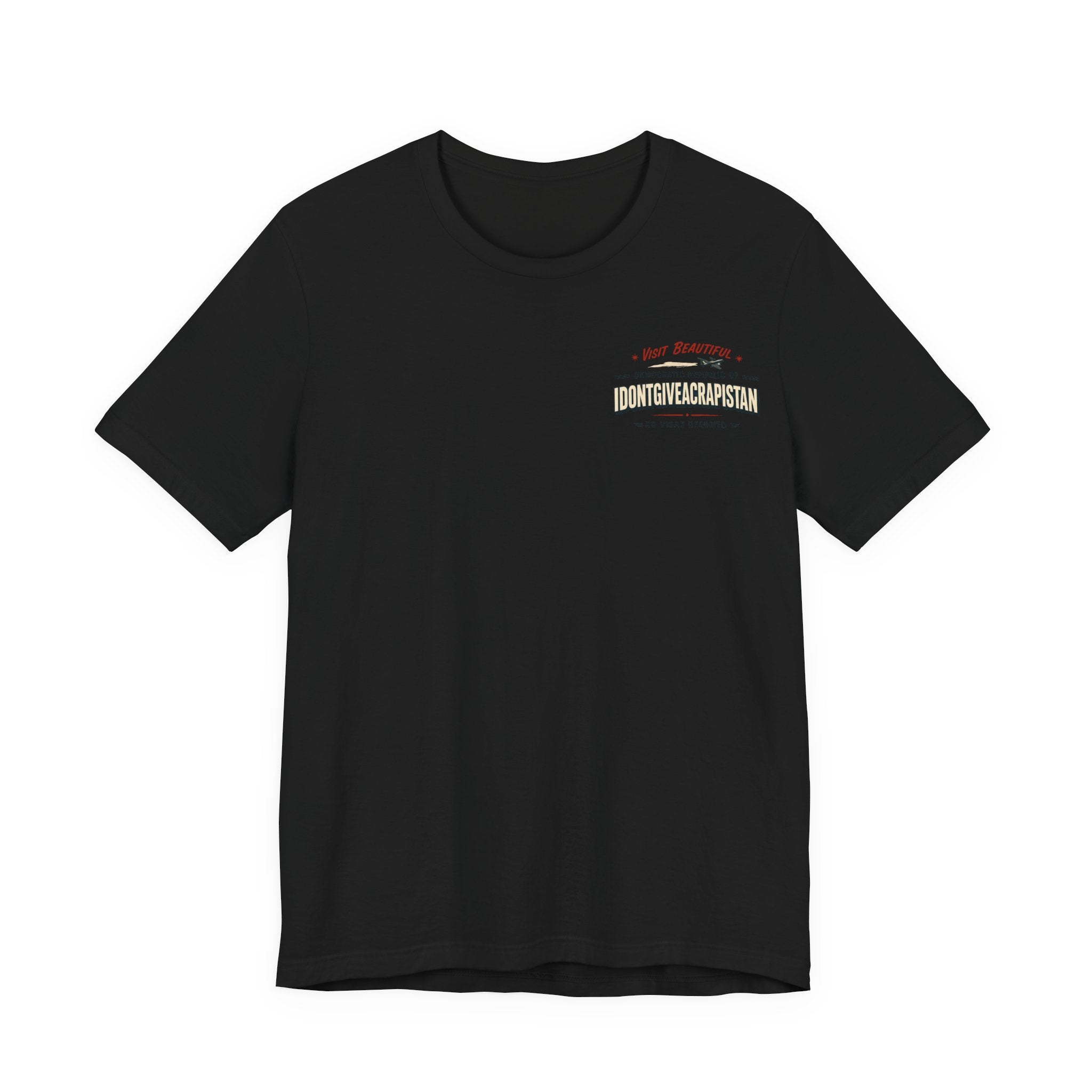 ManCation Vintage Travel Poster Tee — "Visit Idontgiveacrapistan" Graphic T-Shirt