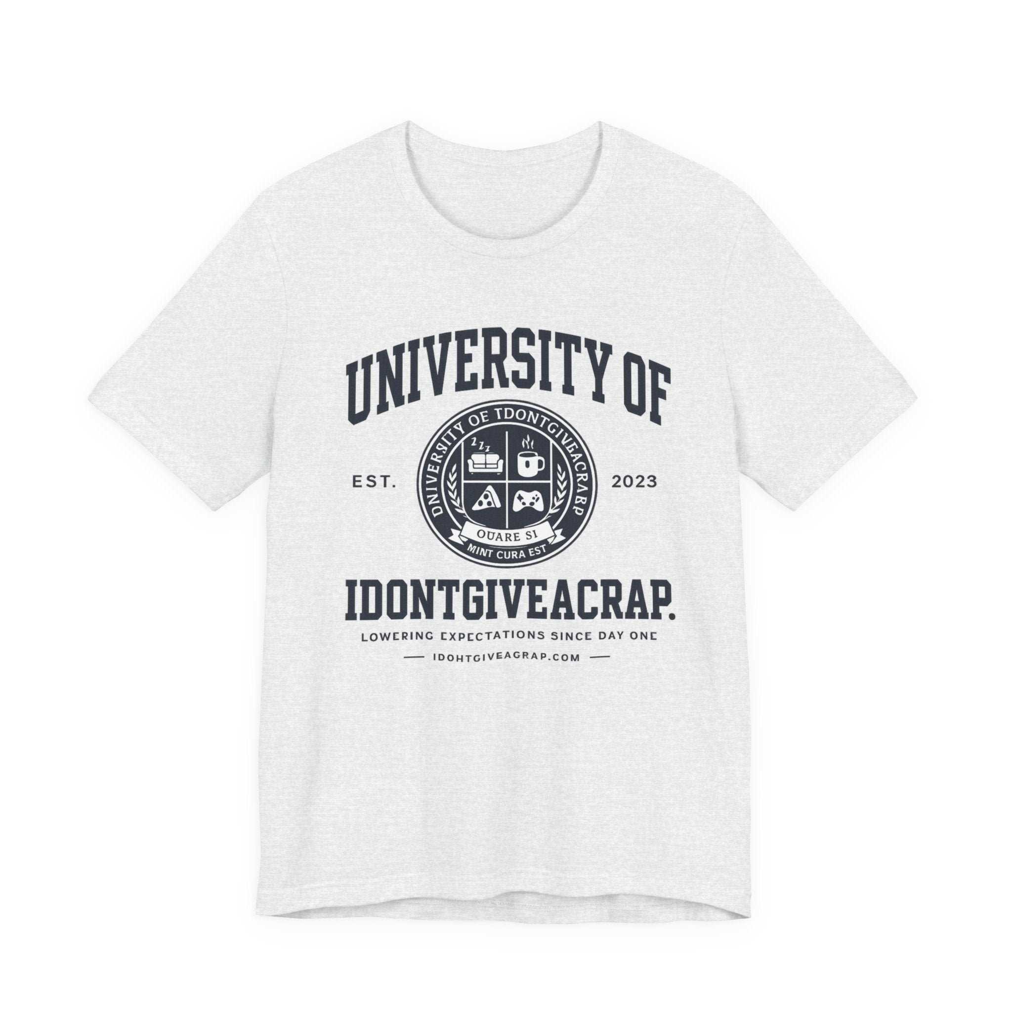 T‑Shirt — “University of IDONTGIVEACRAP” Vintage Collegiate Tee
