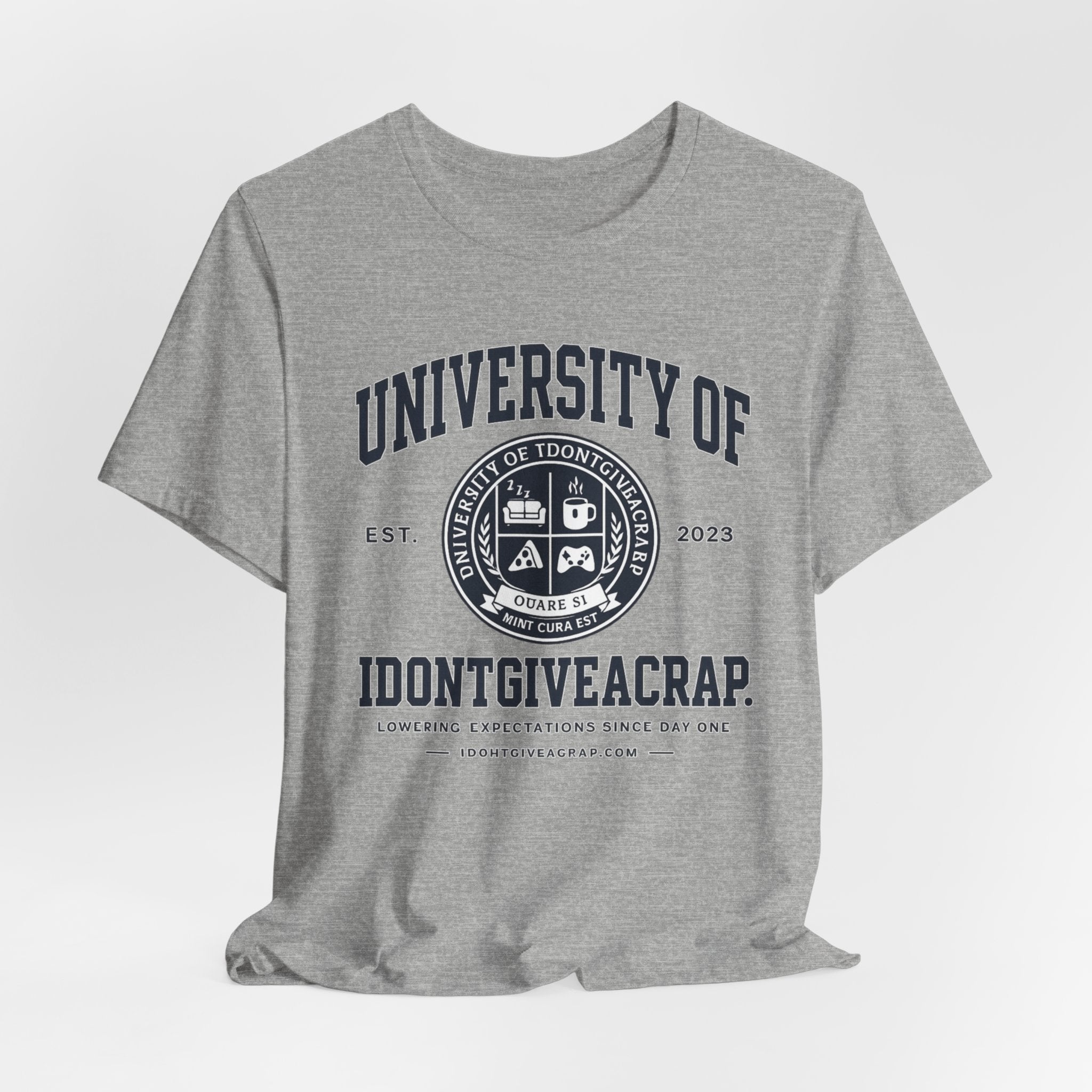 T‑Shirt — “University of IDONTGIVEACRAP” Vintage Collegiate Tee