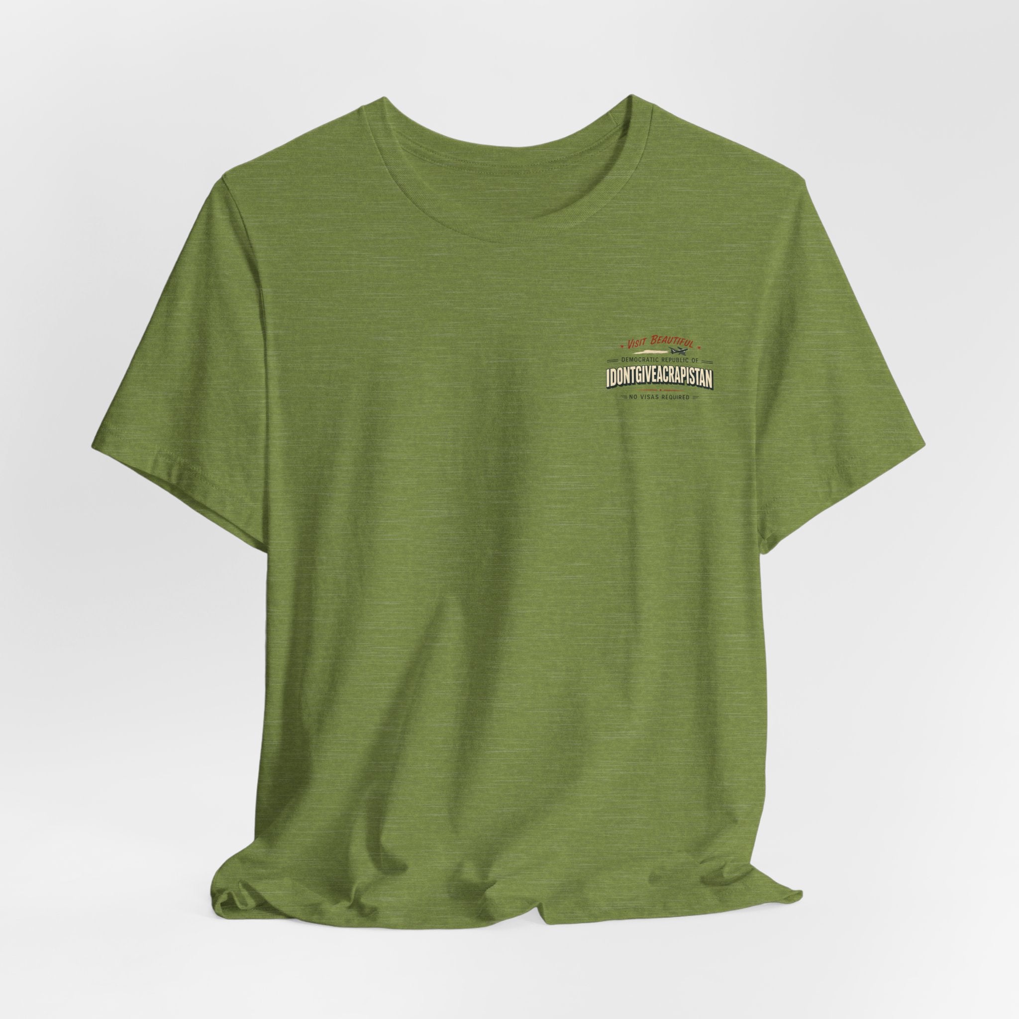 Vacation Poster T-Shirt — "I DONTGIVEACRAPISTAN" Retro Travel Graphic Tee