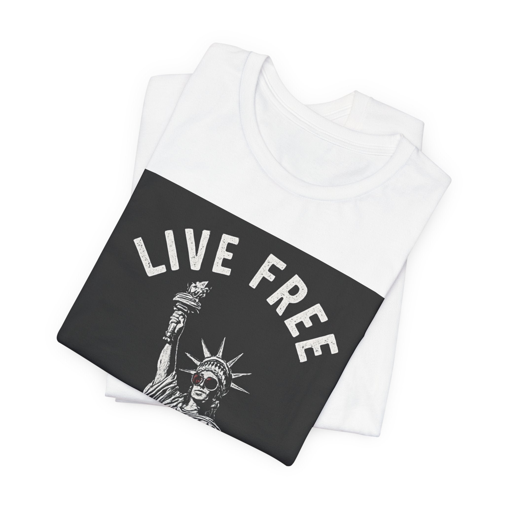 Live Free IDGAC T‑Shirt – Statue of Liberty Graphic Tee