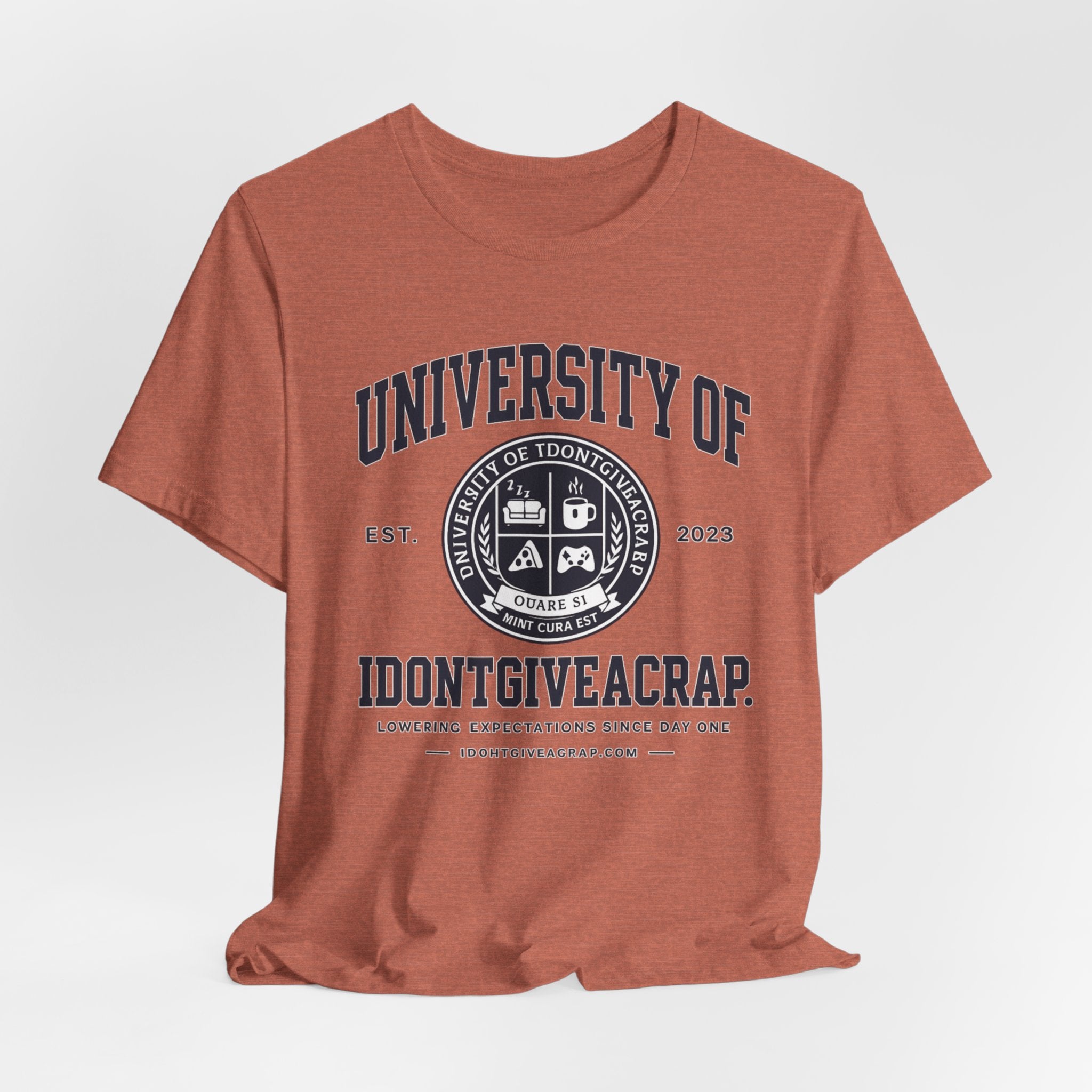 T‑Shirt — “University of IDONTGIVEACRAP” Vintage Collegiate Tee