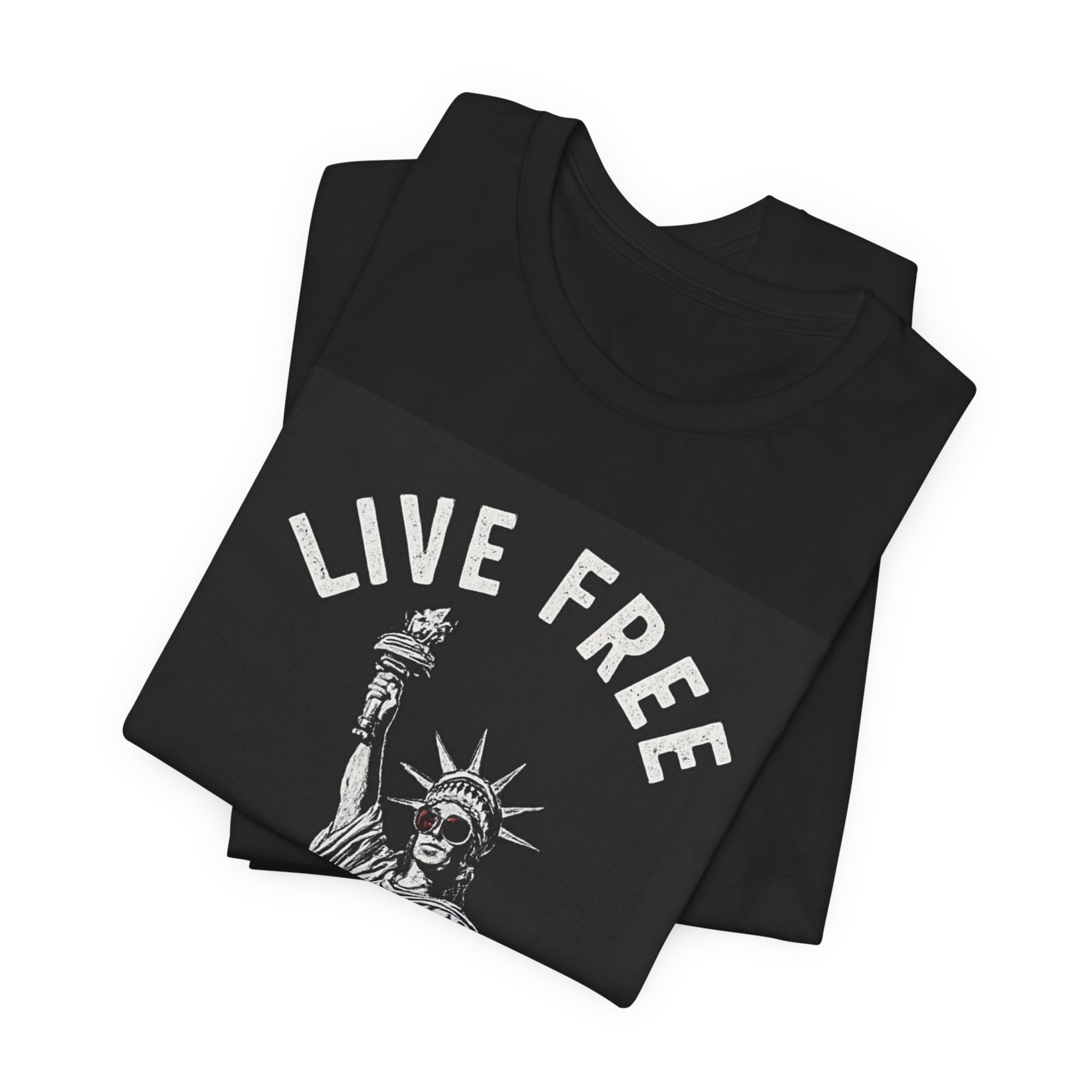 Live Free IDGAC T‑Shirt – Statue of Liberty Graphic Tee
