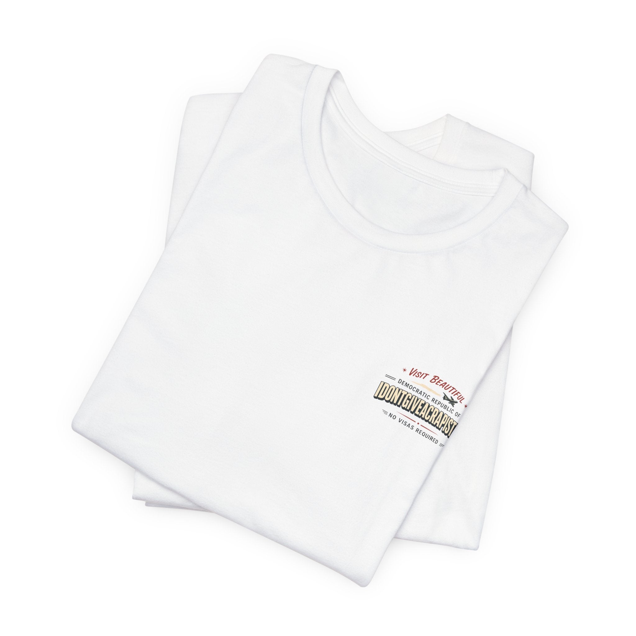 Vacation Poster T-Shirt — "I DONTGIVEACRAPISTAN" Retro Travel Graphic Tee
