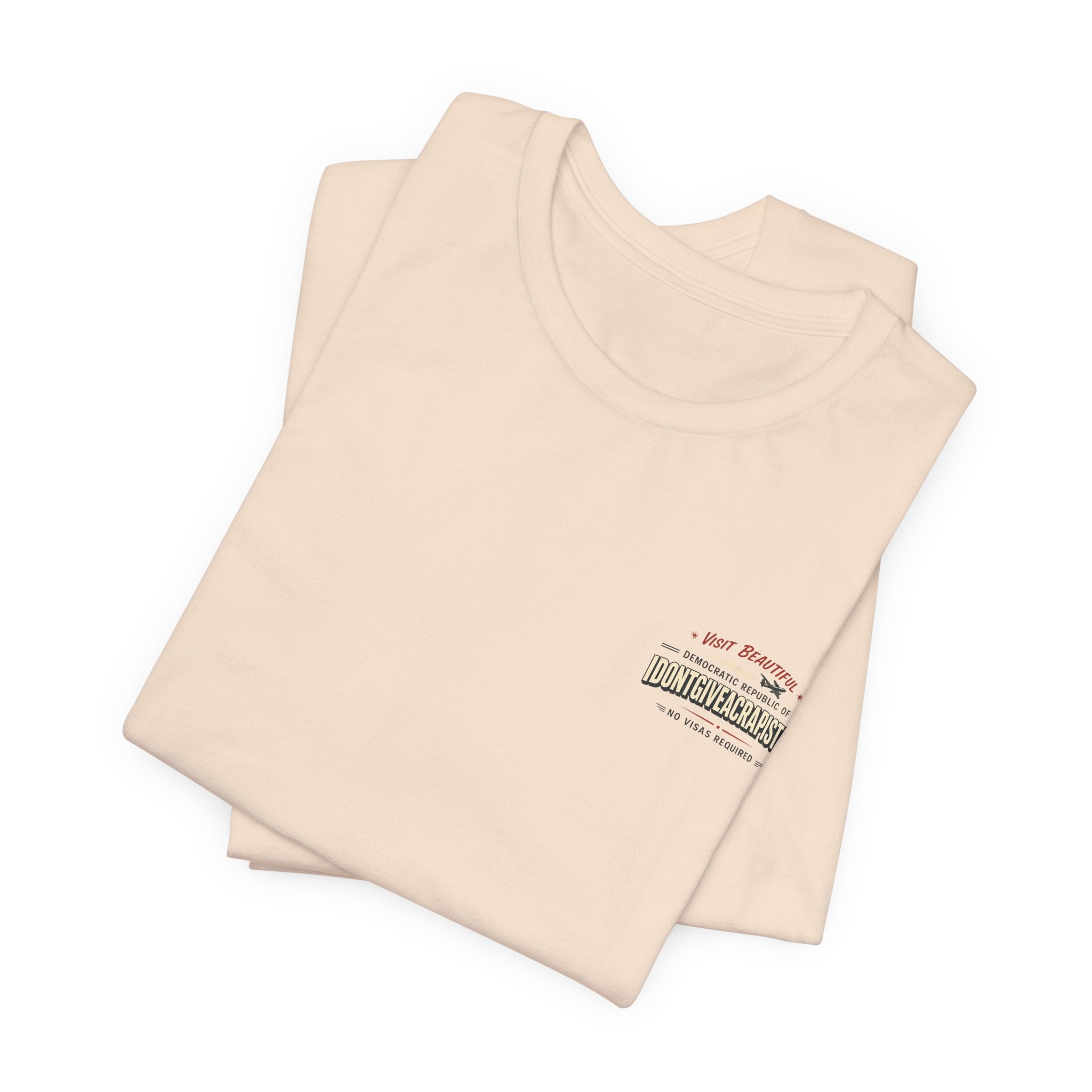 Vacation Poster T-Shirt — "I DONTGIVEACRAPISTAN" Retro Travel Graphic Tee