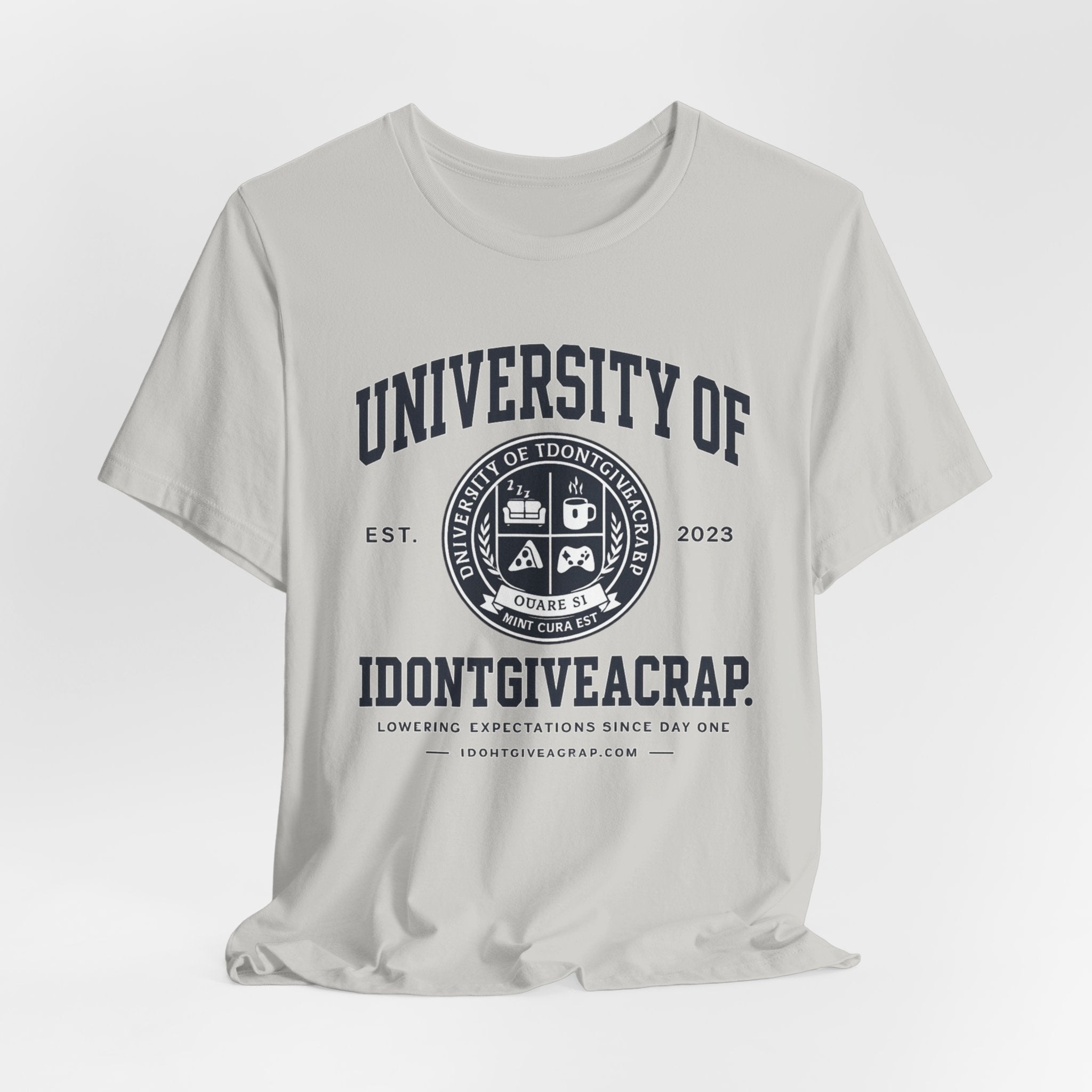 T‑Shirt — “University of IDONTGIVEACRAP” Vintage Collegiate Tee