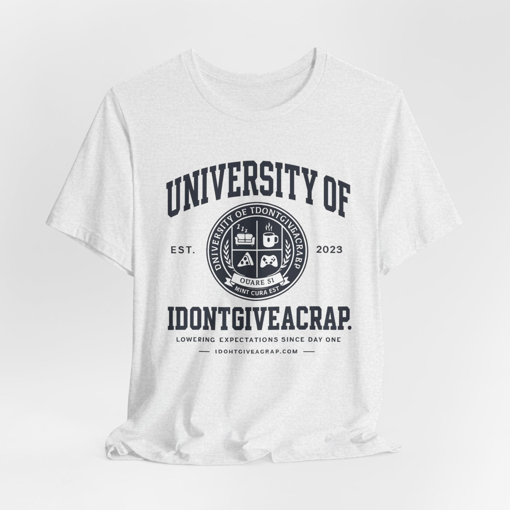 T‑Shirt — “University of IDONTGIVEACRAP” Vintage Collegiate Tee