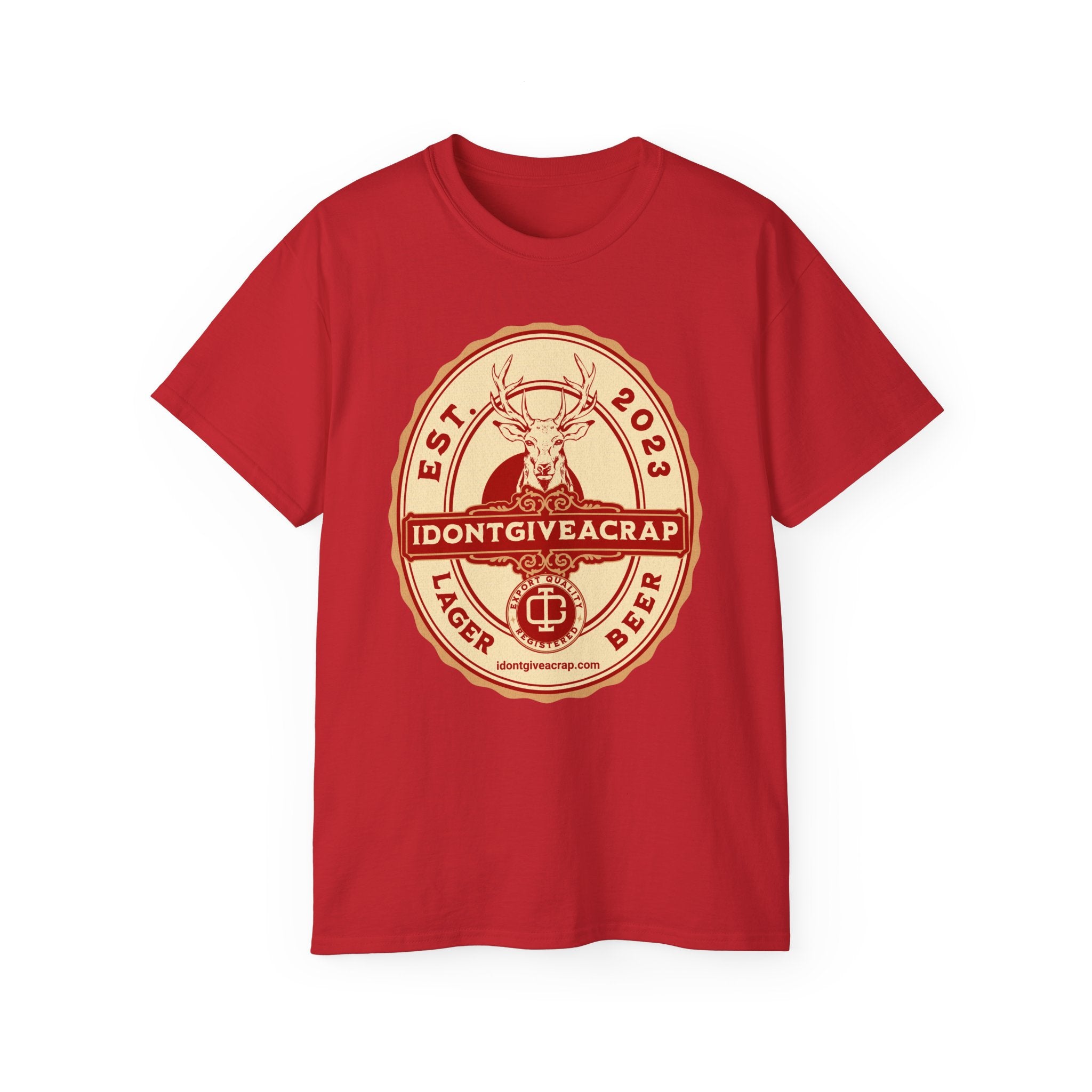 IDONTGIVEACRAP Stag Lager Bar Design Shirt