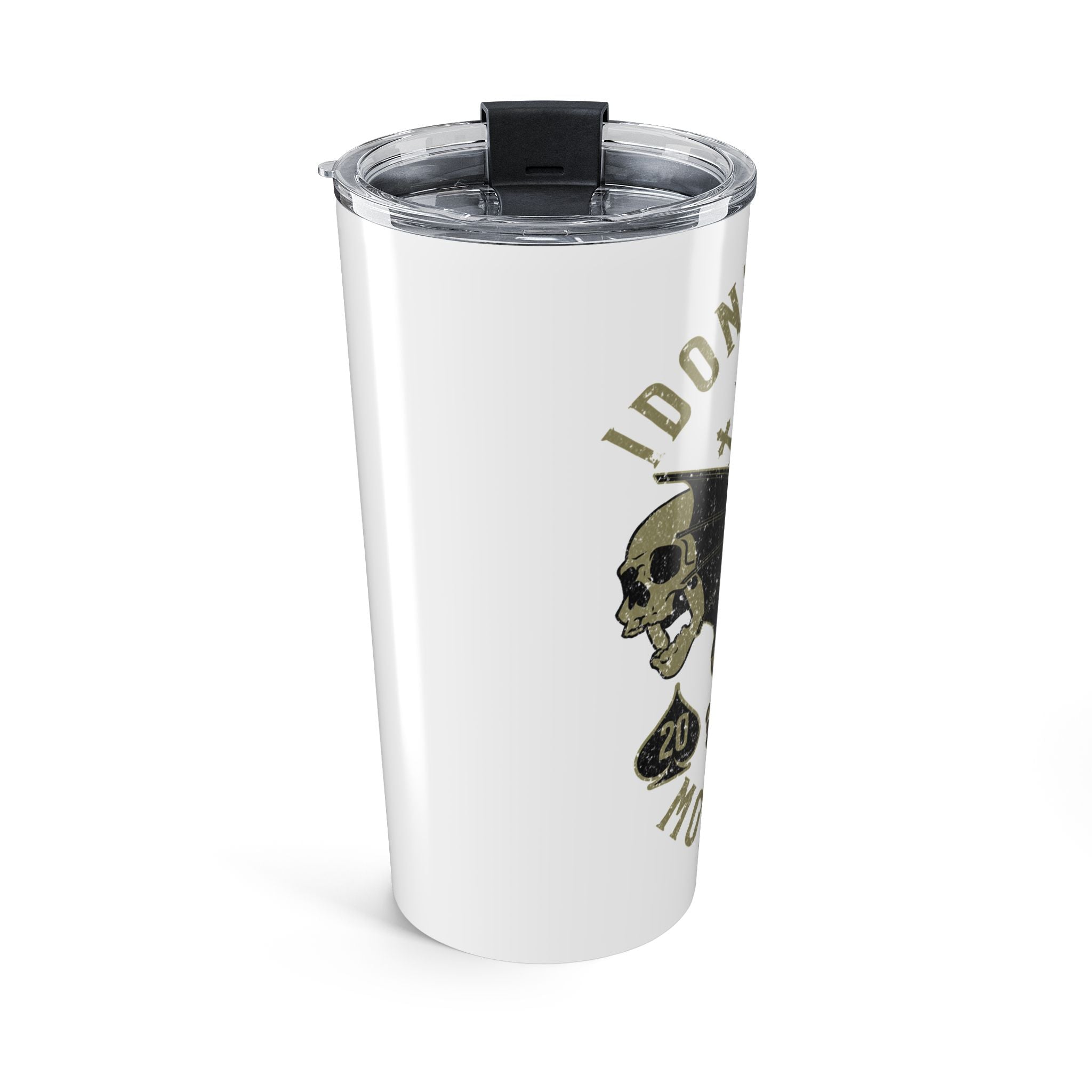 IDontGiveACrap Motorcycles Tumbler – White Edition