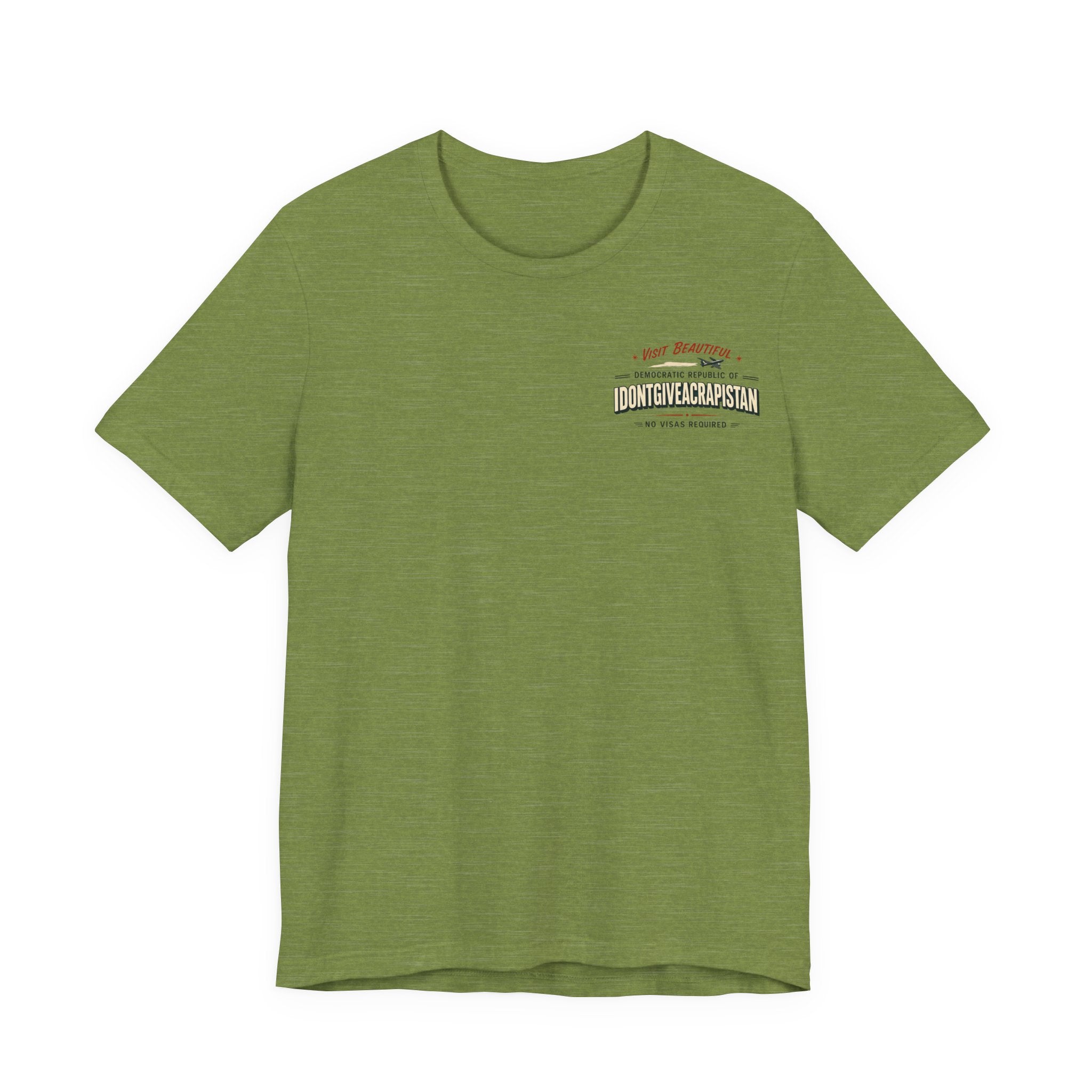 ManCation Vintage Travel Poster Tee — "Visit Idontgiveacrapistan" Graphic T-Shirt
